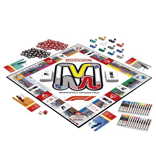 Monopoly F1 Edition, Official Formula 1 Game, Family Games for Children, Teenagers and Adults, for 2 to 6 Players, 45 Minutes, Age 8 + - Spanish Version